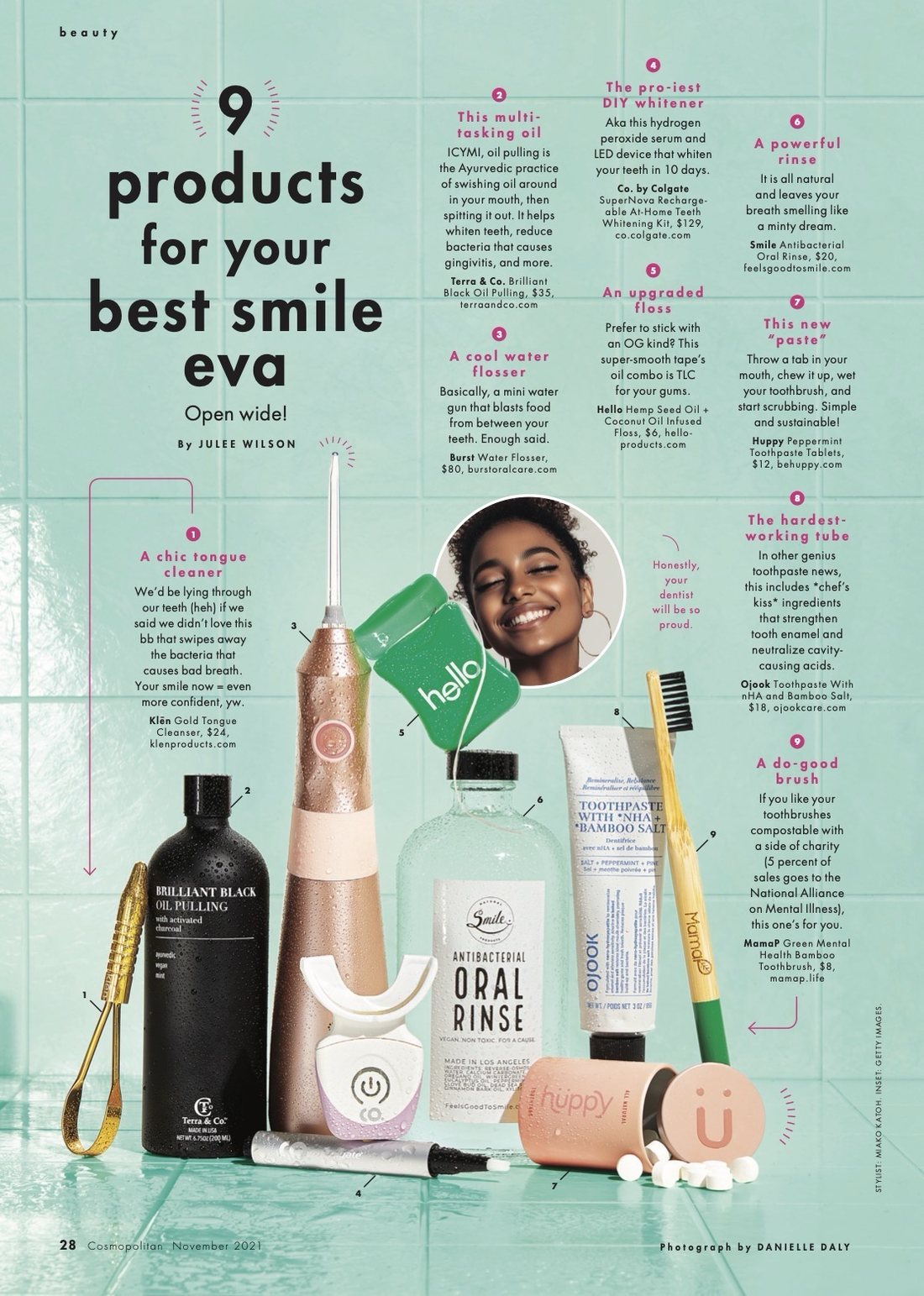 Smile Natural Products featured in Cosmopolitan